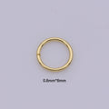 16K Gold plated 8mmx0.8mm Jump Ring Findings Set For Jewelry Making | Z831 - DLUXCA