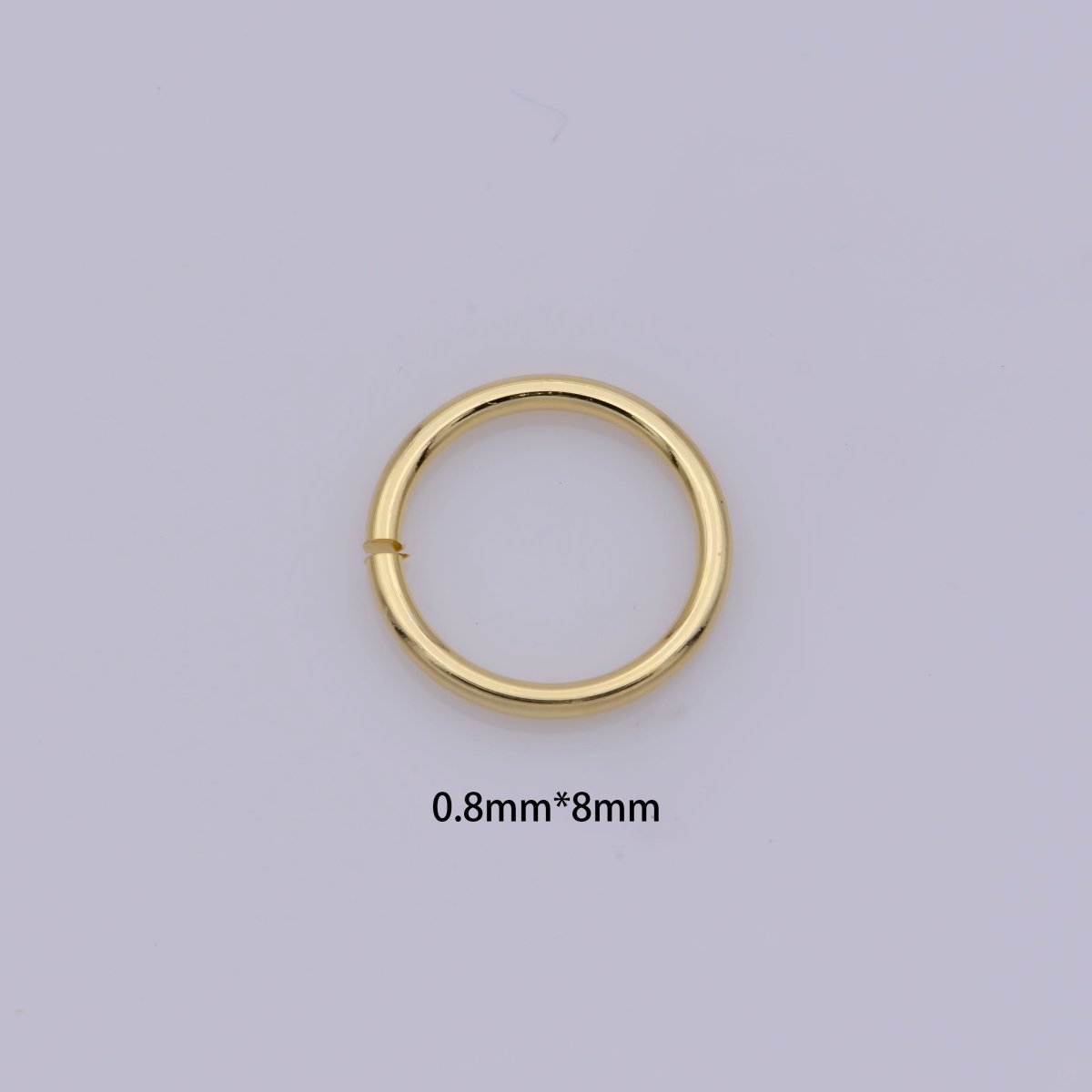 16K Gold plated 8mmx0.8mm Jump Ring Findings Set For Jewelry Making | Z831 - DLUXCA