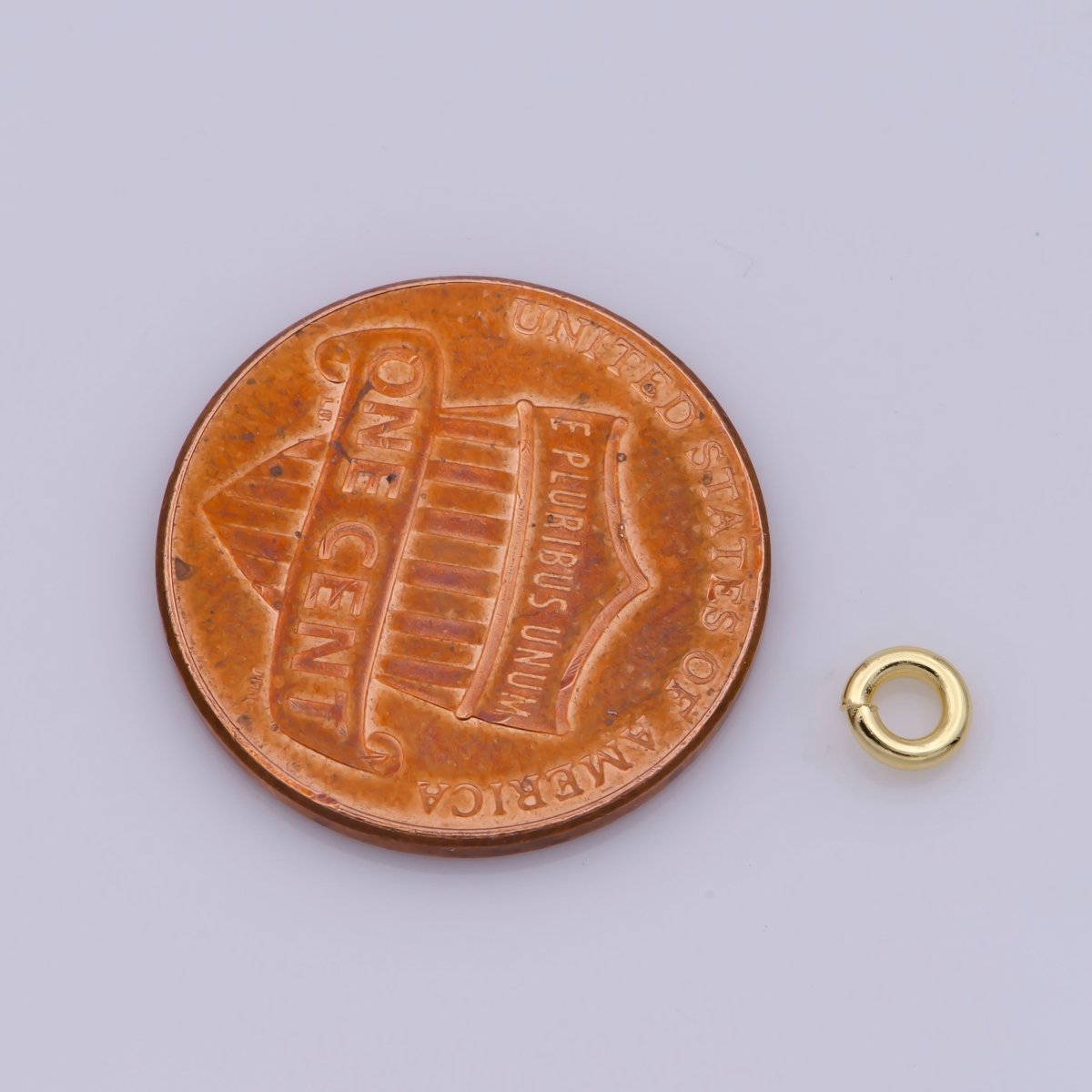 16K Gold plated 8mmx0.8mm Jump Ring Findings Set For Jewelry Making | Z831 - DLUXCA