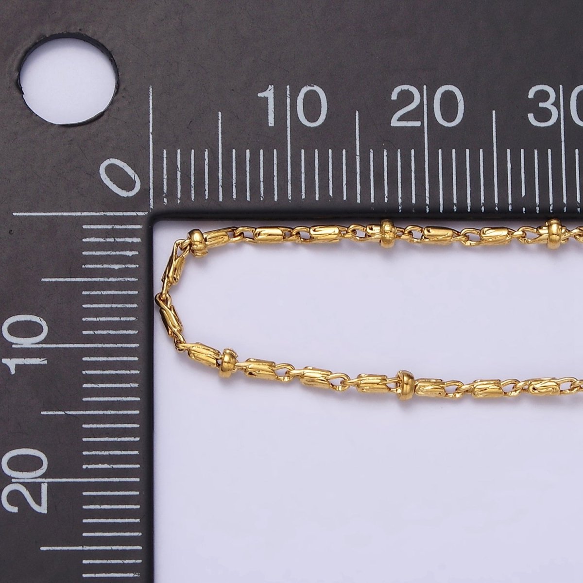 16k Gold plated Beaded Satellite Chain Gold plated Silver Chain Simple Everyday Layering Necklace 17 Inch | WA-1859 WA-1860 Clearance Pricing