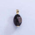 16K Gold plated Black Tahitian Shell Pearl Sphere Pendant | P1579 - DLUXCA
