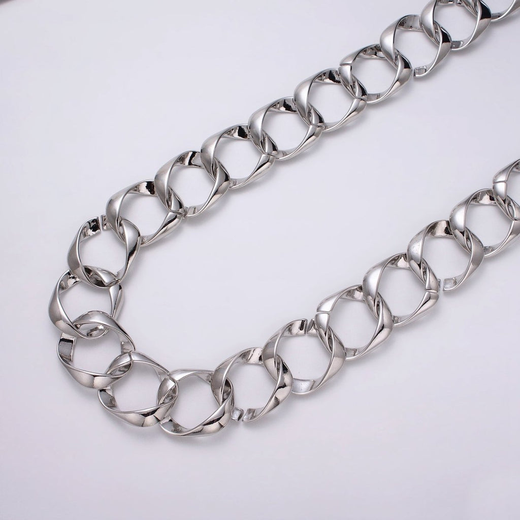 16k Gold plated Chain by Yard Big Oval Cable Chain Unfinished Chain Wholesale Chunky Chain Large Link Chain | ROLL-1301 ROLL-1302 Clearance Pricing - DLUXCA