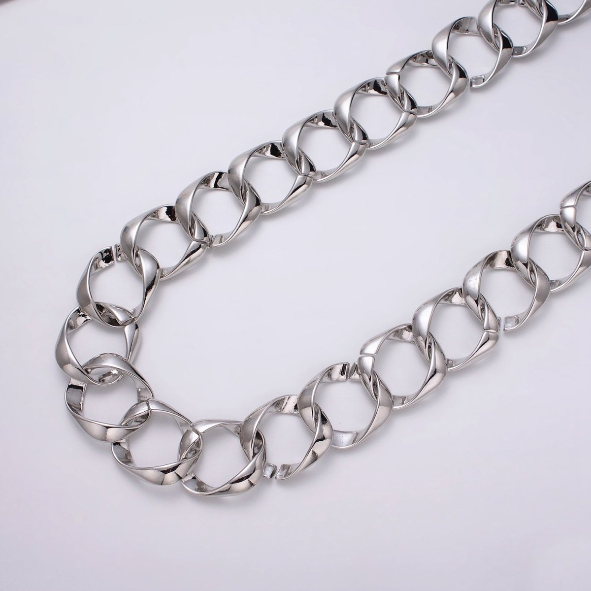 16k Gold plated Chain by Yard Big Oval Cable Chain Unfinished Chain Wholesale Chunky Chain Large Link Chain | ROLL-1301 ROLL-1302 Clearance Pricing - DLUXCA