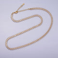 16K Gold plated Clear, Black, Checkered 5mm Marquise CZ 17 Inch Tennis Chain Necklace | WA-1767 - WA-1769 Clearance Pricing - DLUXCA