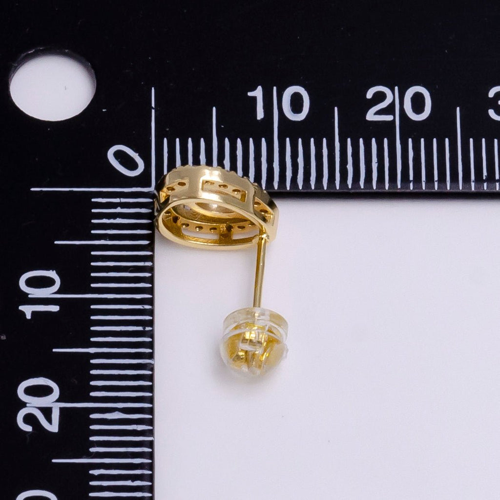 16K Gold plated Clear Marquise Micro Paved CZ Teardrop Open Stud Earrings in Gold & Silver | AE785 AE786