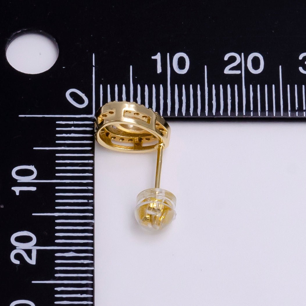 16K Gold plated Clear Marquise Micro Paved CZ Teardrop Open Stud Earrings in Gold & Silver | AE785 AE786