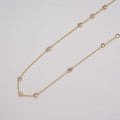 16K Gold plated Clear Round Oval CZ Rolo Unfinished Chain in Gold & Silver | ROLL-1365 ROLL-1366 Clearance Pricing - DLUXCA