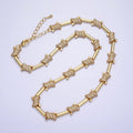 16K Gold plated CZ Micro Paved Statement Tube Chain 17 Inch Necklace with Lobster Clasps in Gold & Silver | WA-1752 WA-1753 Clearance Pricing
