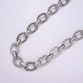 16K Gold plated Hammered Oval Cable Chain Chain, Silver Unique Chain by Yard for Jewelry Making Supply | ROLL-1257 1258 Clearance Pricing - DLUXCA
