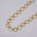 16k Gold plated Hammered Rolo Unique Unfinished Chain by Yard in Gold & Silver | ROLL-1173 ROLL-1174 Clearance Pricing