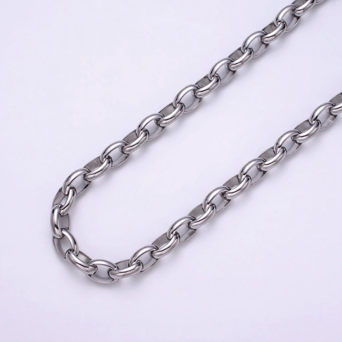 16K Gold plated Large Chunky Gold, Silver Oval Chain, Thick Link Chain by the Yard Wholesale Chain Jewelry Supplies | ROLL-1273 ROLL-1274 Clearance Pricing - DLUXCA