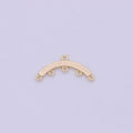 16K Gold plated Multiple Loop Curved Connector Findings | L569 - DLUXCA