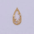 16K Gold plated Open Teardrop Flowers Marquise Charm | C-434 - DLUXCA