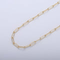 16K Gold plated PAPER CLIP Chain for Necklace Bracelet Anklet Component Supply by Yard, Oval Link Chain | ROLL-299 Overstock Pricing - DLUXCA