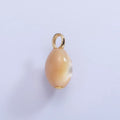 16K Gold plated Peach Shell Pearl Sphere Drop Pendant | P1587 - DLUXCA