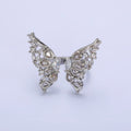 16K Gold plated Wings Butterfly Mariposa Teardrop Marquise Open Ring in Gold & Silver | O-1563 O-1564 - DLUXCA