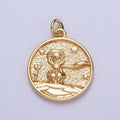 16K Gold plated Winter Boy in the Snowy Starry Night Coin Charm | A-901 - DLUXCA