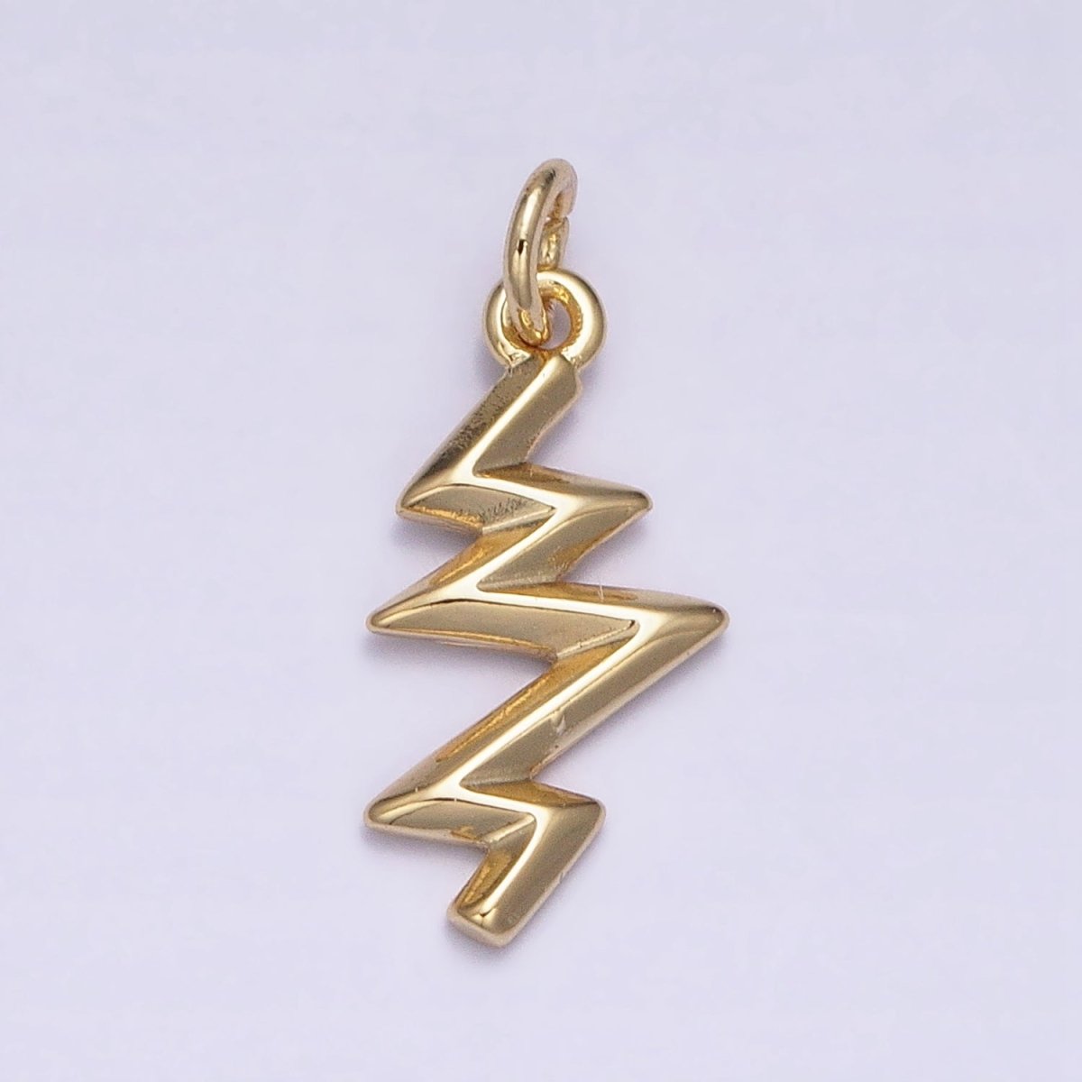 16K Gold plated Zig Zag Lightning Geometric Add-On Charm | AC1154 - DLUXCA