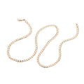 17 inch Curb Chain Necklace, 18K Gold Plated Curb Finished Necklace Chain For Jewelry Making, Dainty 2mm Curb Necklace w/Lobster Clasps | CN-284 Clearance Pricing - DLUXCA