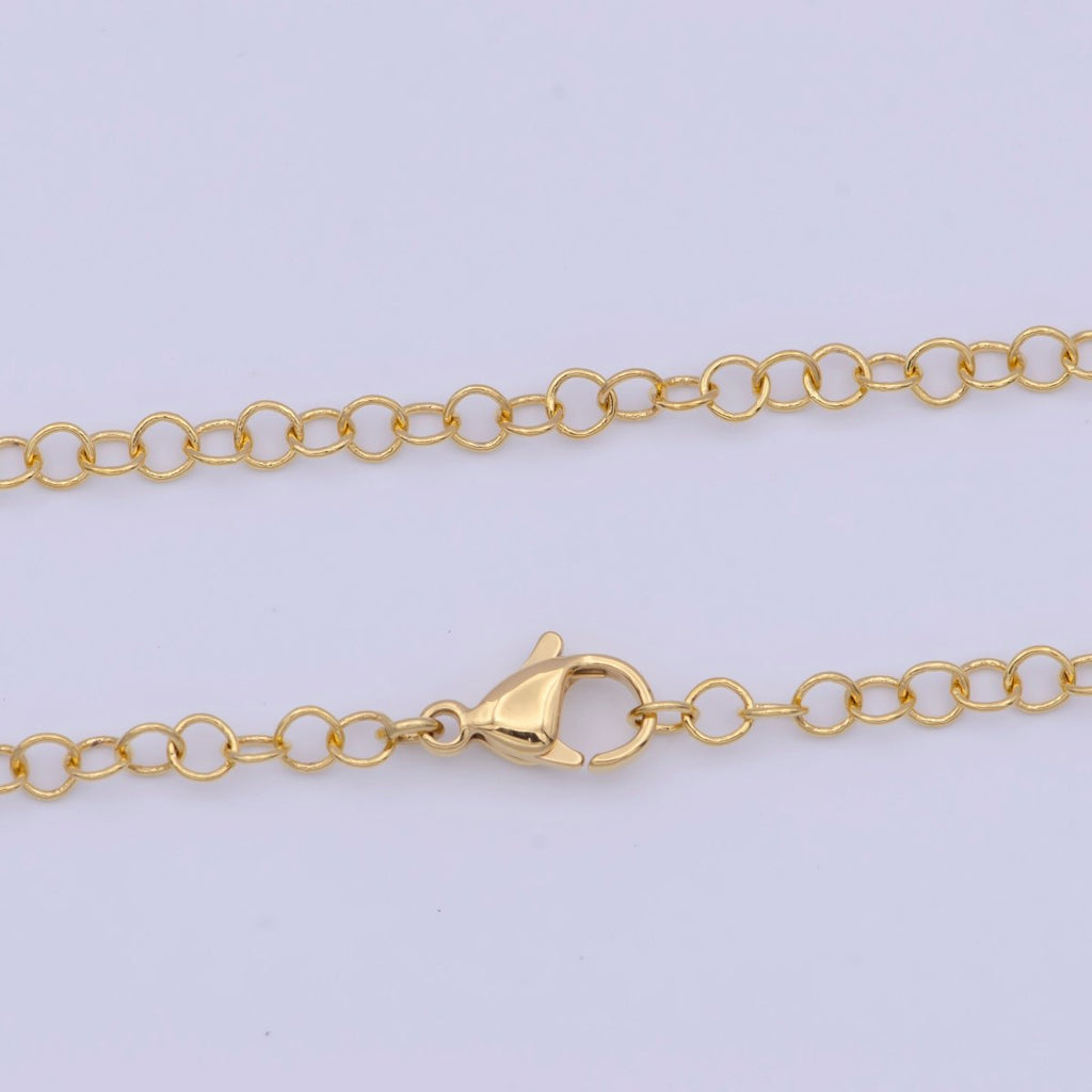 17" Ready to Wear Gold plated Chain with Lobster Clasp, Simple Everyday Layering Necklace | WA-1119 Clearance Pricing - DLUXCA