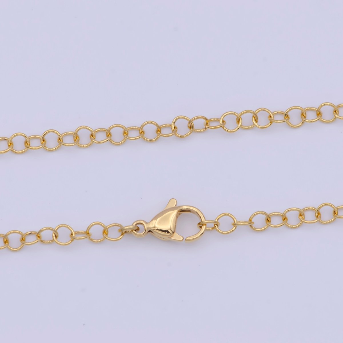 17" Ready to Wear Gold plated Chain with Lobster Clasp, Simple Everyday Layering Necklace | WA-1119 Clearance Pricing - DLUXCA