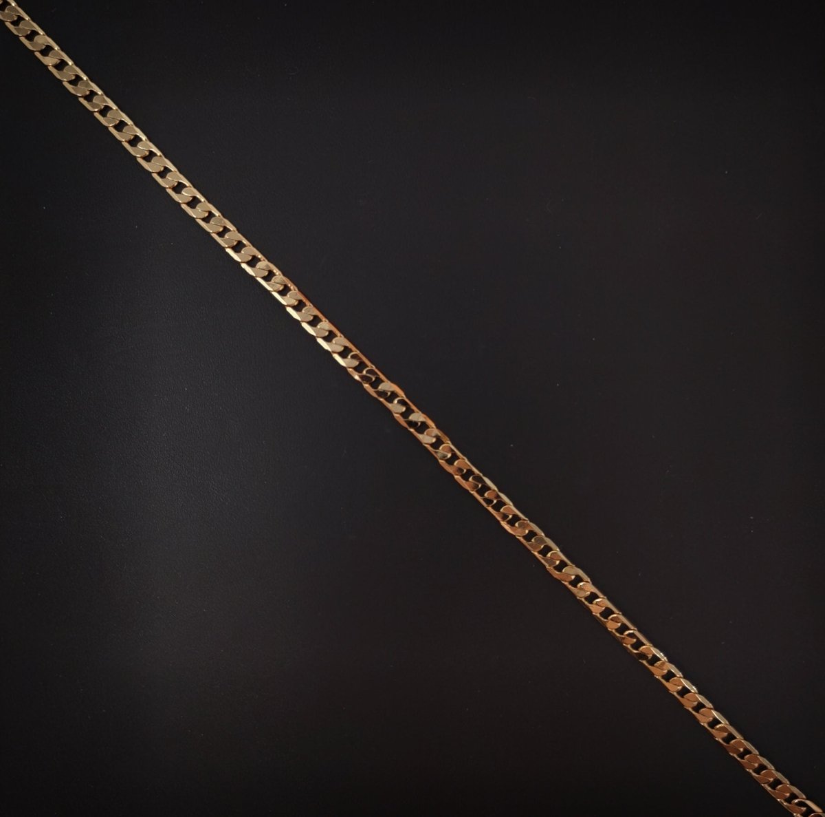 17.0'' Ready to Use 18K Rosy Gold plated Cuban Curb Necklace Chain, Layering Curb Chain Dainty Necklace, For Necklace Making, 4mm Curb Necklace w/ Lobster Clasps | CN-683 Clearance Pricing - DLUXCA