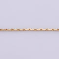 17.5 inch Boston Link Chain Necklace, 18K Gold Plated Finished Chain For Jewelry Necklace Making, Dainty 1.5mm Cable Necklace w/Lobster Clasps | CN-386 Clearance Pricing - DLUXCA