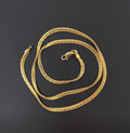 17.7" 24K Gold plated Herringbone Necklace, 2.3mm In Width, w/ Lobster Clasps | CN-526 - DLUXCA