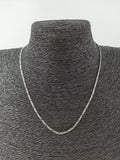 17.7 inch Figaro Chain Necklace, White Gold plated Necklace For Jewelry Making, Dainty 1.5mm Figaro Necklace w/ Lobster Clasps | CN-628 Clearance Pricing - DLUXCA