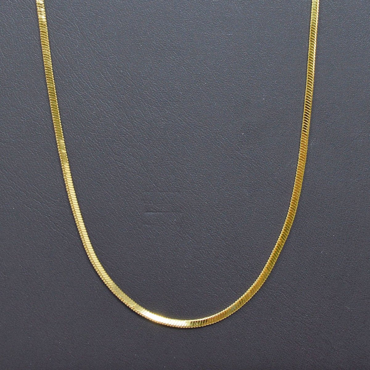 17.7 inch Omega Chain Necklace, 24K Gold plated Finished Necklace For Jewelry Making, Dainty 1.8mm Omega Necklace w/ Lobster Clasps | CN-985 Clearance Pricing - DLUXCA