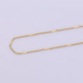 17.7 inch Rolo Chain Necklace, 18K Gold Plated Finished Chain For Jewelry Making, Dainty 1mm Rolo Necklace w/ Spring Ring | CN-576 Clearance Pricing - DLUXCA