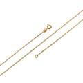 17.7 inch Rolo Necklace Chain For Jewelry Making, 24K Gold Plated Rolo Necklace, Dainty 1mm Rolo Necklace w/ Spring Ring | CN-443 Clearance Pricing - DLUXCA