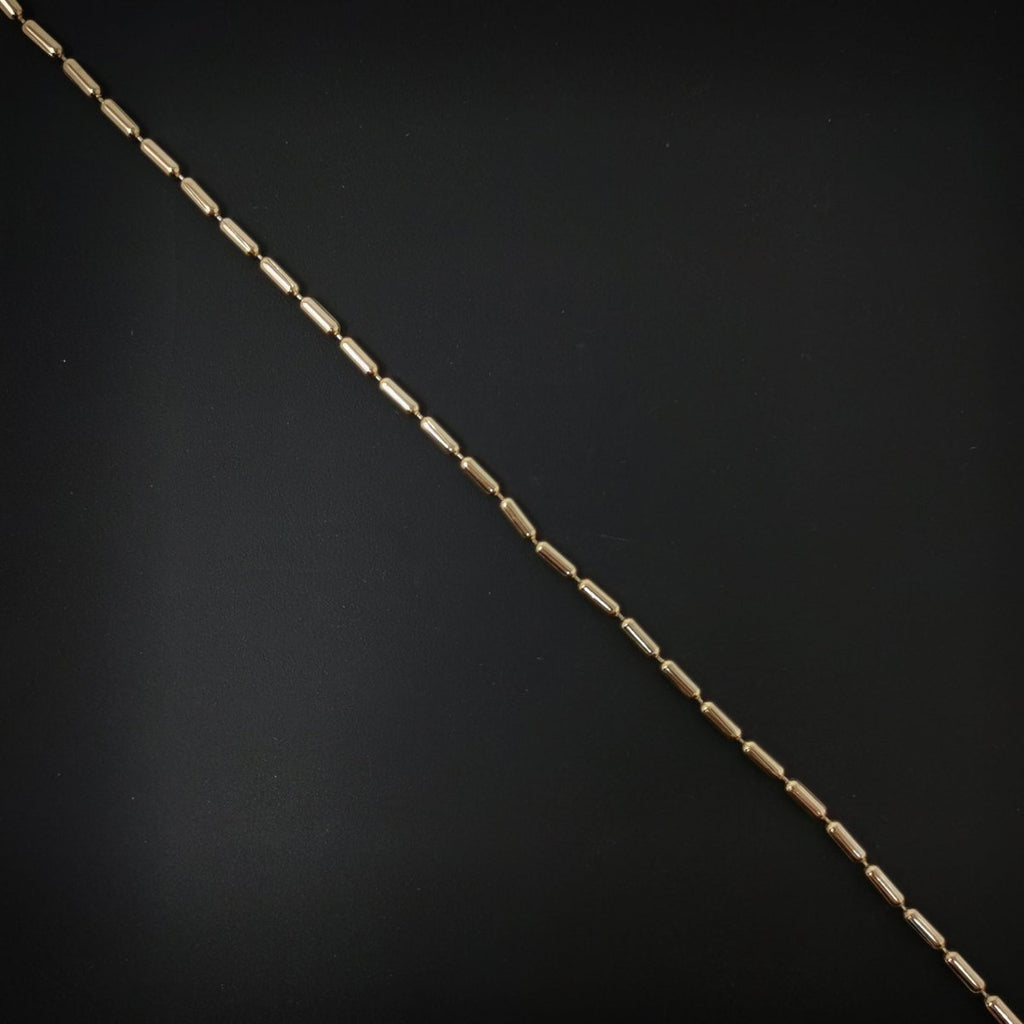 17.7 inches Layering Necklace, 18K Gold Plated 2mm Bead Necklace w/ Spring Rings | CN-657 - DLUXCA