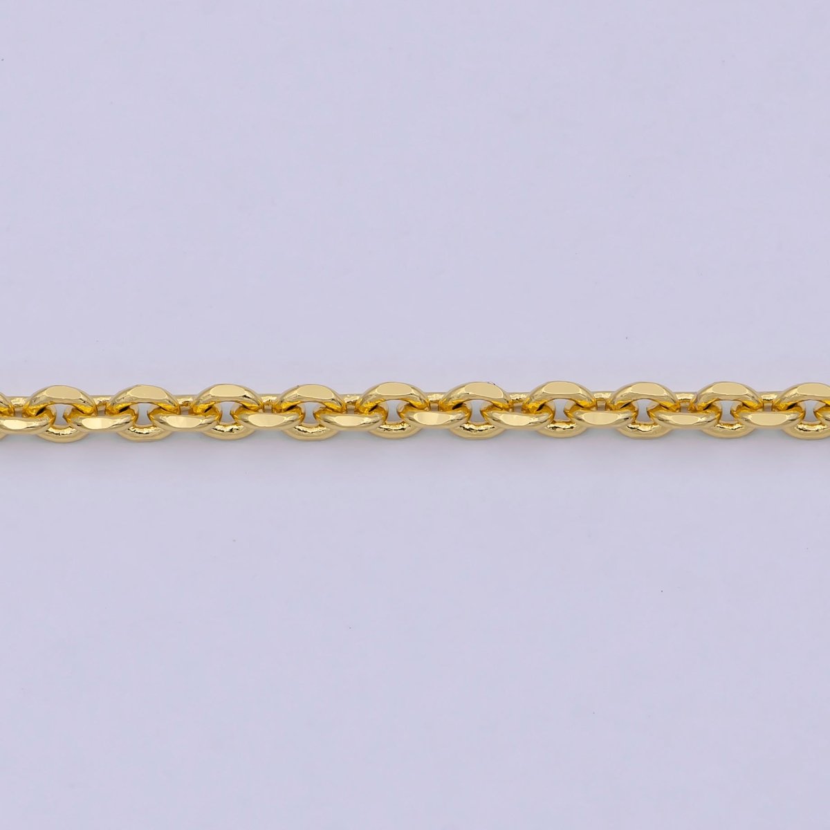 17.7'' Ready to Use 24K Gold plated Thin Cable Necklace Chain, Layering Cable Chain Dainty Necklace, For Pendant Charm Necklace Making | WA-740 Clearance Pricing - DLUXCA