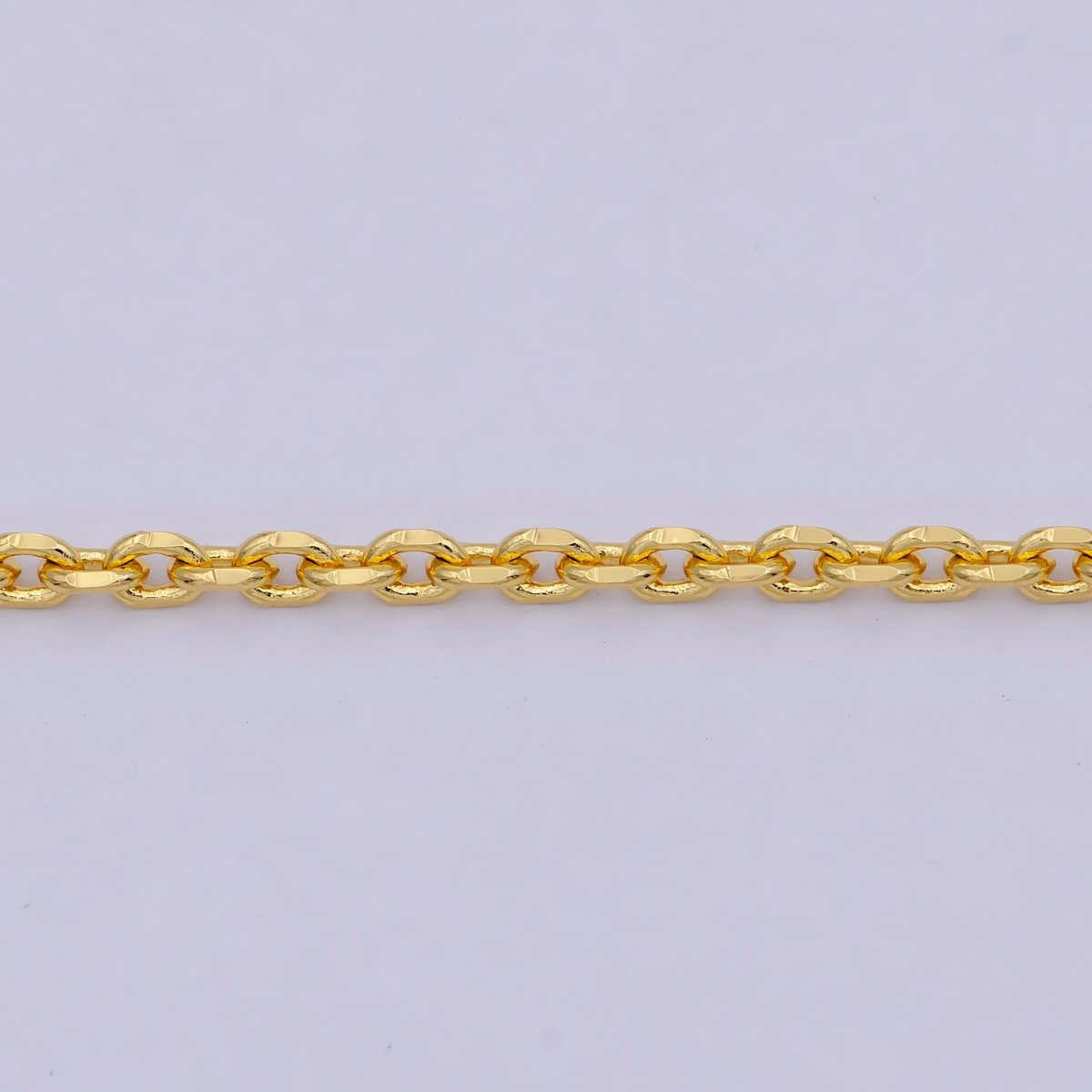 17.7'' Ready to Use 24K Gold plated Thin Cable Necklace Chain, Layering Cable Chain Dainty Necklace, For Pendant Charm Necklace Making | WA-745 Clearance Pricing - DLUXCA