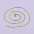 1.7mm Dainty Twisted Cocoon Snake 18 Inch Layering Chain Necklace | WA-397 Clearance Pricing - DLUXCA