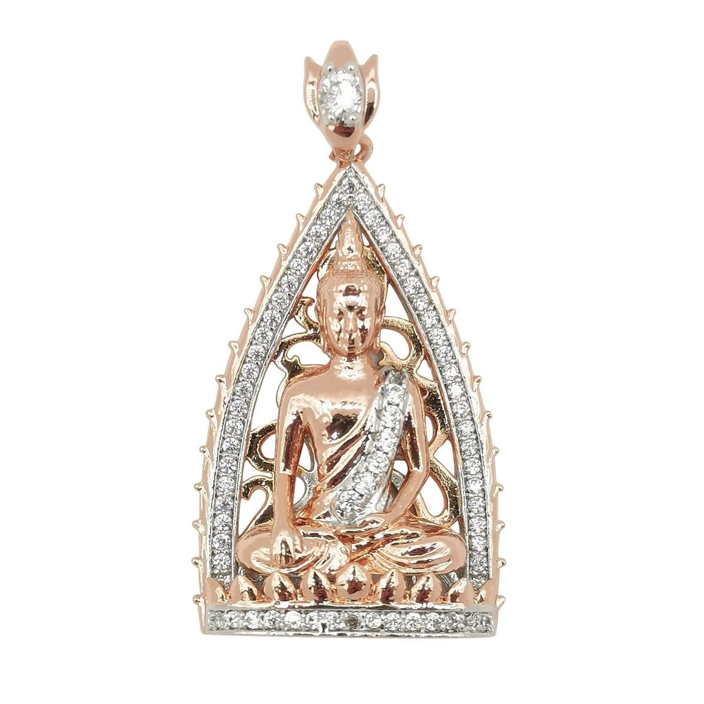 18 Gold plated Buddha Pendant Micro Pave Meditate Buddha Charm Religious Jewelry Making Supply Yoga Jewelry J-178 - DLUXCA