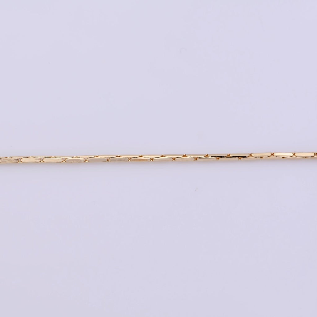 18 inch Boston Link Chain Necklace, 18K Gold Plated Finished Chain For Jewelry Necklace Making, Dainty 1.2mm Designed Necklace w/ Spring Ring | CN-376 Clearance Pricing - DLUXCA