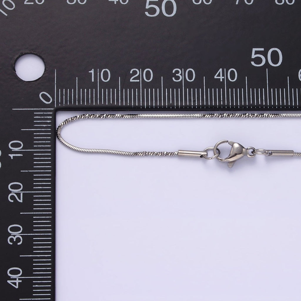 18.5'' Ready to Use Stainless Steel Cocoon Necklace Chain, Layer Snake Twisted Chain Necklace | WA-2095 Clearance Pricing - DLUXCA