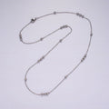 18inch Satellite Chain Necklace Silver Dainty Satellite Ball Chain Necklaces Stainless Steel | WA-2394 - DLUXCA