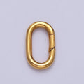 18K, 24K, White Gold plated Oval Push Spring Ring Gate Jewelry Supply in Gold & Silver | K-295 K-296 K-297 - DLUXCA