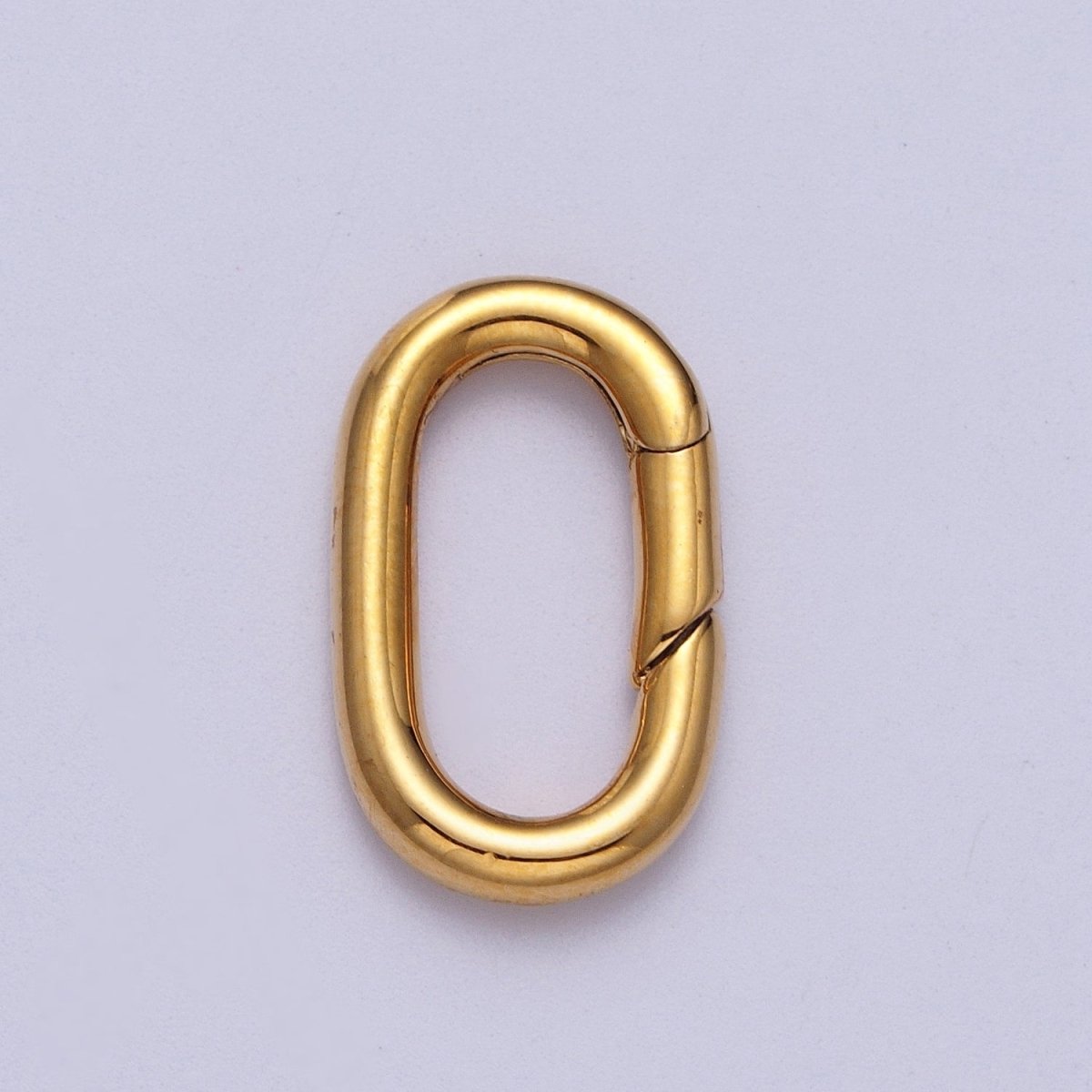 18K, 24K, White Gold plated Oval Push Spring Ring Gate Jewelry Supply in Gold & Silver | K-295 K-296 K-297 - DLUXCA