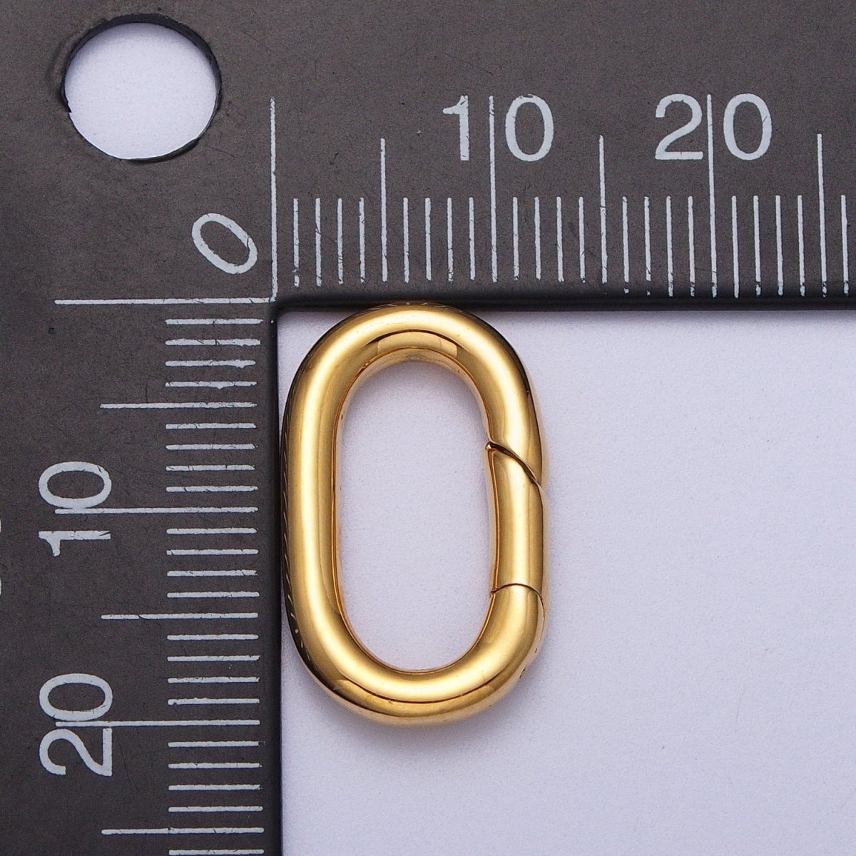 18K, 24K, White Gold plated Oval Push Spring Ring Gate Jewelry Supply in Gold & Silver | K-295 K-296 K-297 - DLUXCA