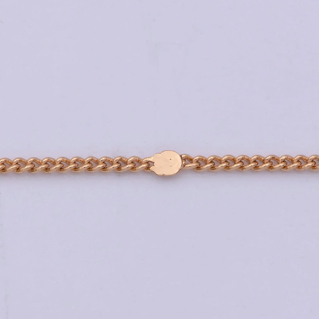 18K Gold plated 0.8mm Curb Chain 18 inch Finished Necklace For Wholesale Necklace Dainty Jewelry Making Supplies | WA-482 Clearance Pricing - DLUXCA