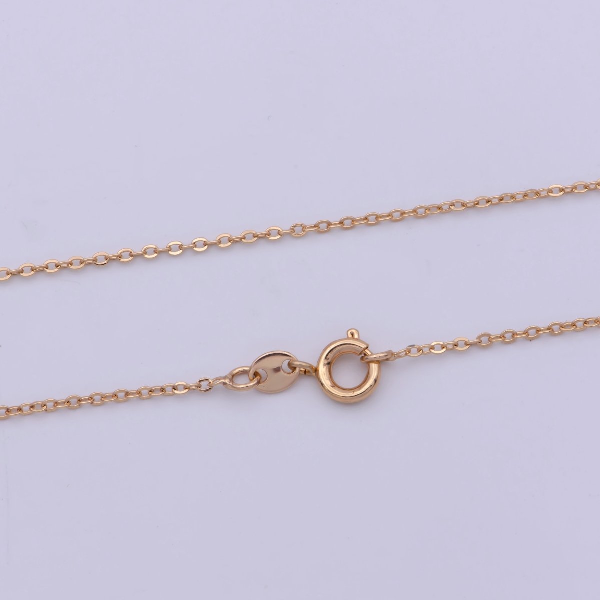 18K Gold plated 1.2mm Cable Chain 18 inch Finished Necklace For Wholesale Necklace Dainty Jewelry Making Supplies | WA-480 Clearance Pricing - DLUXCA