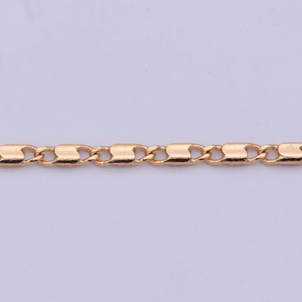 18K Gold plated 1.6mm Anchor Scroll Chain 17.6 inch Finished Necklace For Wholesale Necklace Dainty Jewelry Making Supplies | WA-484 Clearance Pricing - DLUXCA