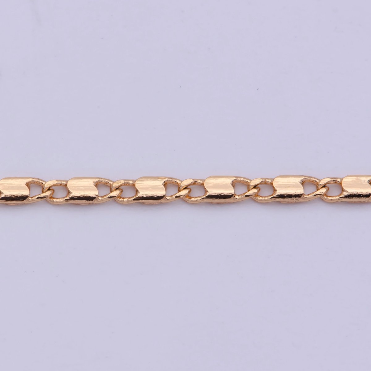 18K Gold plated 1.6mm Anchor Scroll Chain 17.6 inch Finished Necklace For Wholesale Necklace Dainty Jewelry Making Supplies | WA-484 Clearance Pricing - DLUXCA