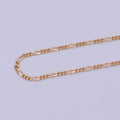 18K Gold plated 2.4mm Link Figaro Chain For Wholesale Necklace Dainty Jewelry Making Supplies | WA-767 Clearance Pricing - DLUXCA