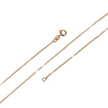 18K Gold plated 2mm Criss Cross Chain Necklace, Gold plated Finished Chain Necklace Ready to Wear 15.6 Inch Gold Chain w/ Spring Clasp | CN-668 Clearance Pricing - DLUXCA
