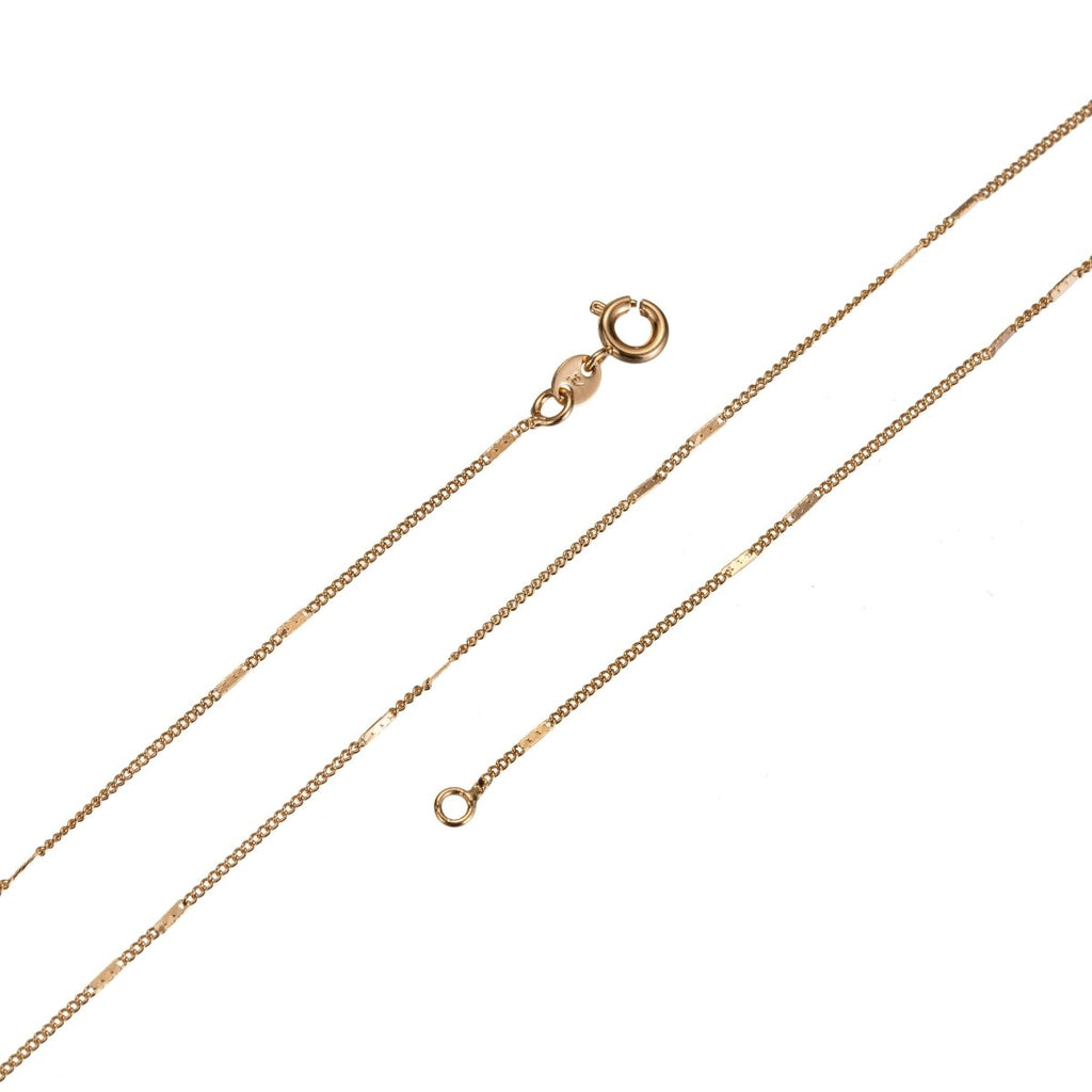 18K Gold plated 2mm Singapore Chain Necklace, 17.7 Inch Gold Singapore Necklace w/ Spring Ring | CN-669 Clearance Pricing - DLUXCA